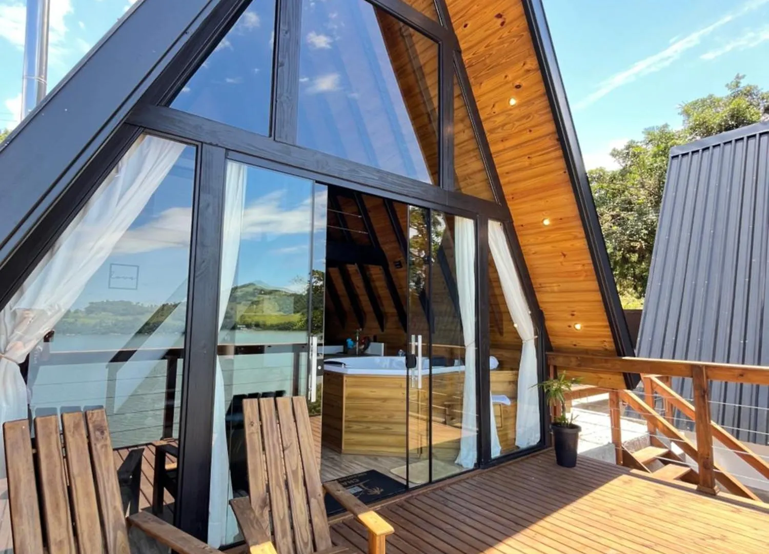 Lodge Chale Beira Da Lagoa Jacuzzi, Lareira E Piscina Imarui